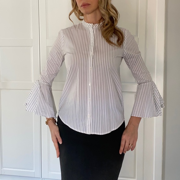 Calvin Klein spring striped blouse - Picture 5 of 13